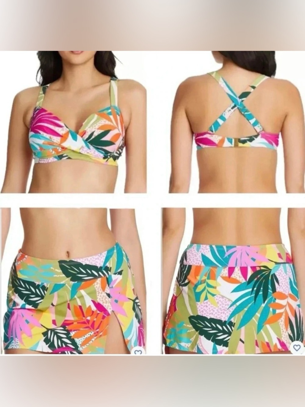 Bleu Rod Beattie Wild At Heart Underwire Bikini Top and Skirted Bottom